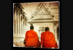 Behind Two Monks